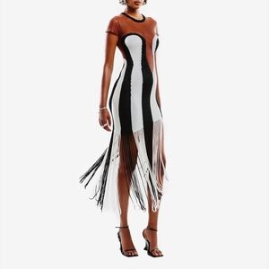 Hanifa Zariah Tassel Knit Dress